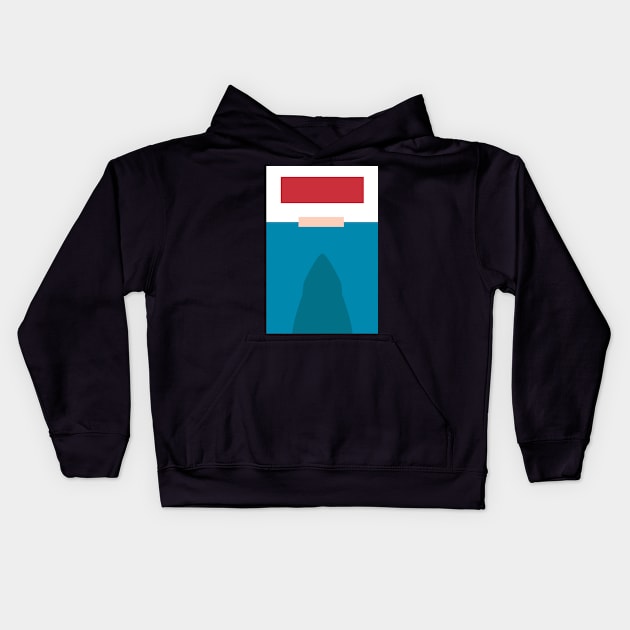 Jaws Simple Kids Hoodie by ArtbyCorey